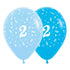 Age 2 Fashion Blue & Royal Blue Latex Balloons 30cm 6pk