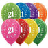 Age 21 Metallic Assorted Latex Balloon 30cm 25pk