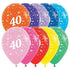 Age 40 Fashion Assorted Latex Balloon 30cm 25pk