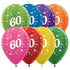Age 60 Metallic Assorted Latex Balloon 30cm 25pk