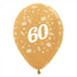Age 60 Metallic Gold Latex Balloon 30cm 25pk