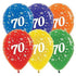 Age 70 Crystal Assorted Latex Balloon 30cm 25pk