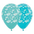 Birthday Boy Fashion Aquamarine & Caribbean Blue Latex Balloon 30cm 25pk