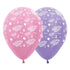 Birthday Girl Satin Pearl Pink & Lilac Latex Balloon 30cm 25pk