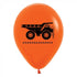 Construction Trucks Fashion Orange Latex Balloons 30cm 6pk