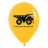 Construction Trucks Fashion Yellow Latex Balloons 30cm 6pk