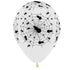 Crystal Clear & Black Spiders Latex Balloons 30cm 12pk