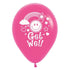 Get Well Smiley Faces Fashion Fuchsia Latex Balloons 30cm 25pk