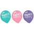 Girl-Chella Happy Birthday Latex Balloons 30cm 6pk