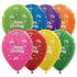 Happy Birthday Twinkling Stars Metallic Assorted Latex Balloon 30cm 25pk
