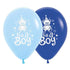 It's A Boy Teddy Fashion Royal Blue & Light Blue Latex Balloons 30cm 6pk