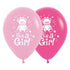 It's A Girl Teddy Fashion Pink & Fuchsia Latex Balloons 30cm 6pk