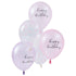 Mermaid Shell Confetti & Happy Birthday Printed Balloon Bundle 30cm