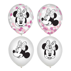 Amscan_OO Balloon - Printed Latex Minnie Mouse Forever Confetti Latex Balloons 30cm 6pk