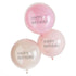 Mix It Up Happy Birthday Pink Double Stuffed Balloon Bundle