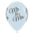 Mr & Mrs Fashion White Latex Balloons 30cm 25pk