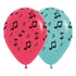 Music Notes Fashion Assorted Latex Balloons 30cm 12pk