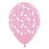 Pink Ribbon Fashion Pink Latex Balloons 30cm 6pk