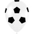 Soccer Balls Print Black & White Latex Balloons 30cm 12pk