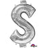 Dollar Sign Silver Supershape Foil Balloon 86cm Each