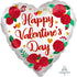Happy Valentine's Day Satin Infused Roses Supeshape Foil Balloon 71cm Each