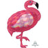Holographic Iridescent Pink Flamingo Supershape Foil Balloon 71cm x 83cm Each