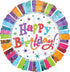 Holographic Radiant Birthday Supershape Foil Balloon 81cm Each