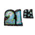 Holograpic Brilliant Birthday 21st SuperShape Foil Balloon 68cm x 66cm Each