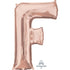 Letter F Rose Gold Supershape Foil Balloon 60cm x 81cm Each