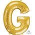 Letter G Gold Supershape Foil Balloon 45cm x 81cm Each