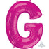 Letter G Pink Supershape Foil Balloon 81cm x 83cm Each