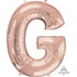Letter G Rose Gold Supershape Foil Balloon 60cm x 81cm Each
