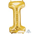 Letter I Gold Supershape Foil Balloon 45cm x 81cm Each