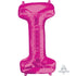 Letter I Pink Supershape Foil Balloon 81cm x 83cm Each