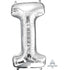Letter I Silver Supershape Foil Balloon 86cm Each