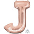 Letter J Rose Gold Supershape Foil Balloon 60cm x 81cm Each