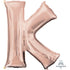 Letter K Rose Gold Supershape Foil Balloon 60cm x 81cm Each