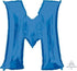 Letter M Blue Supershape Foil Balloon 53cm x 81cm Each