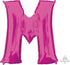 Letter M Pink Supershape Foil Balloon 81cm x 83cm Each