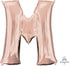 Letter M Rose Gold Supershape Foil Balloon 60cm x 81cm Each