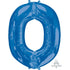 Letter O Blue Supershape Foil Balloon 53cm x 81cm Each