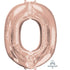 Letter O Rose Gold Supershape Foil Balloon 60cm x 81cm Each
