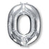 Letter O Silver Supershape Foil Balloon 86cm Each