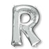 Letter R Silver Supershape Foil Balloon 86cm Each
