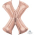 Letter X Rose Gold Supershape Foil Balloon 53cm x 88cm Each