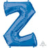 Letter Z Blue Supershape Foil Balloon 66cm x 81cm Each