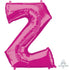 Letter Z Pink Supershape Foil Balloon 66cm x 83cm Each
