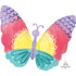 Pastel Tie Dye Butterfly Supershape Foil Balloon 66cm x 53cm Each