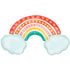 Retro Rainbow Supershape Foil Balloon 93cm x 55cm Each