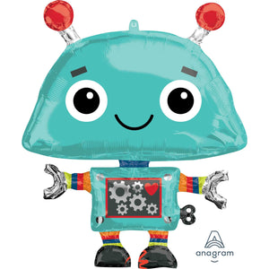 Amscan_OO Balloon - Supershapes, Numbers & Letters Robot Supershape Foil Balloon 63cm x 73cm Each